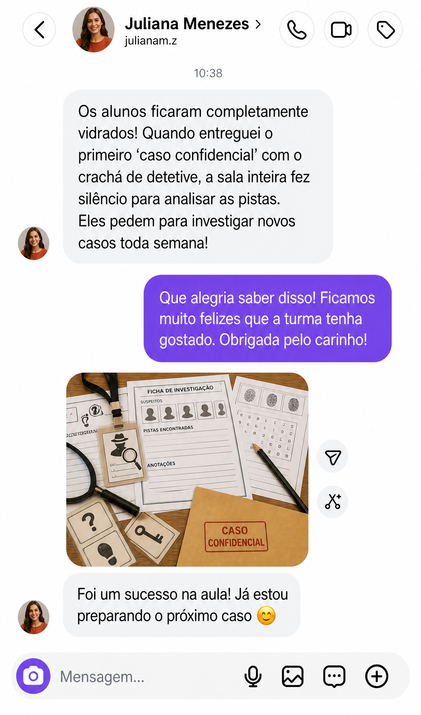 Print de Depoimento Real 1