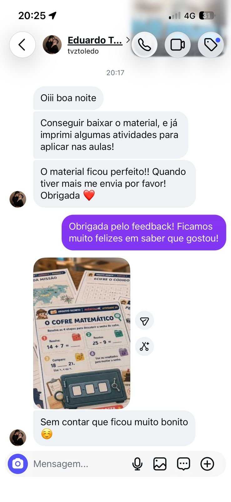 Print de Depoimento Real 5